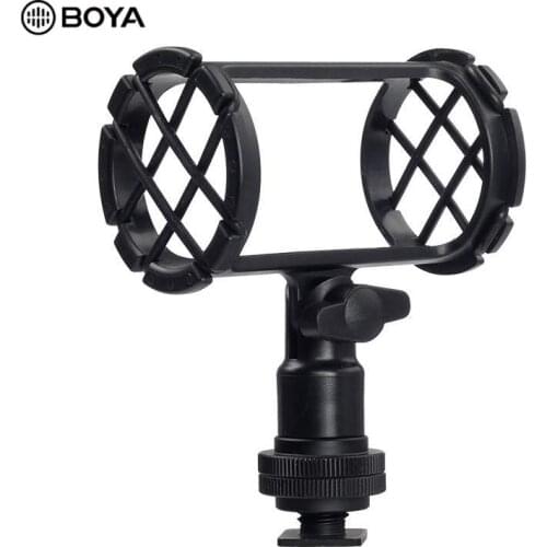 BOYA BY-C04 Camera Video Microphone Shockmount & Hot Shoe Mount For BY-PVM1000 BY-PVM1000L NTG-1 NTG-2 NTG-3 NTG-4 19mm-25