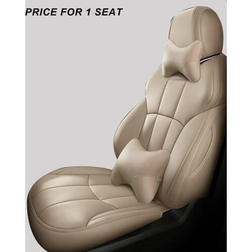 Genuine Leather Car seat covers For mitsubishi l200 asx lancer x outlander 3 eclipse cross colt xl pajero sport 3 accessories