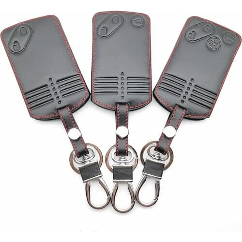 Card Key Leather Case Cover For Mazda 2 3 5 Premacy Miata 6 8 RX8 MX5 M8 CX-7 CX-9 Verisa MPV 2/3/4 Buttons Remote Protector Fob