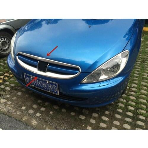For Peugeot 307 ABS Chrome Engine cover Decorative strip Grille Decorative strip Anti-scratch protection decoration Car styling