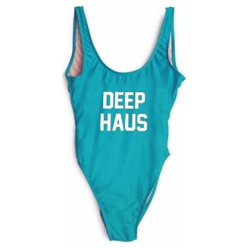 DEEP HAUS summer style bathing suit backless one piece women swimwear beachwear bodysuit for girls