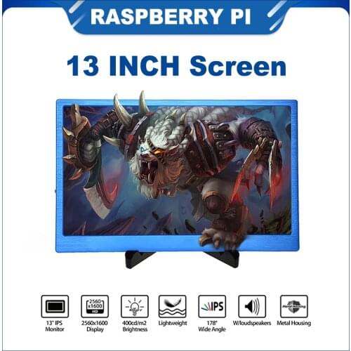 ITINIT R159 13 Inch Raspberry Pi 4B/3B+ IPS Screen 2560x1600 LCD Game Display for PC Laptop Jetson Nano Screen
