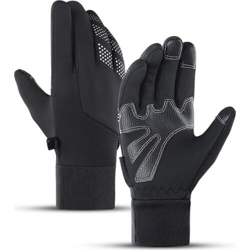 Cold-proof Ski Gloves Waterproof Winter Gloves Cycling Fluff Warm Gloves For Touchscreen Cold Weather Windproof Anti Slip