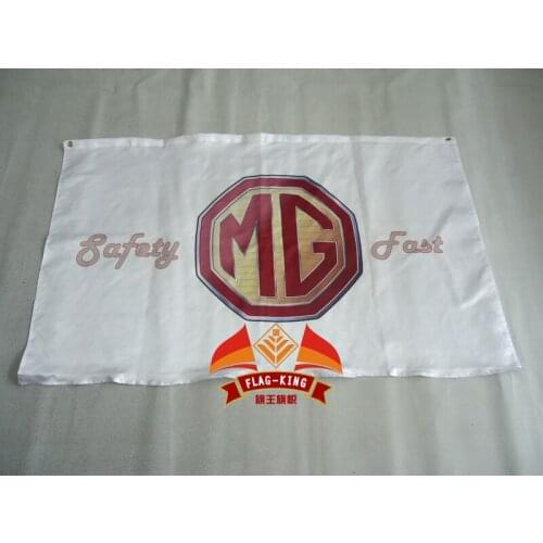 MG safety fast racing flag,90*150CM polyester MG safety fast car banner