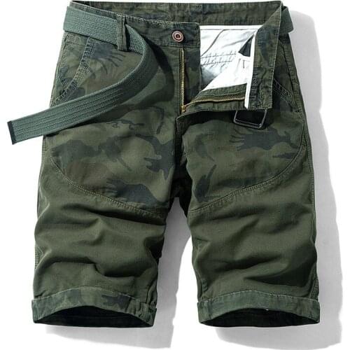 2021 Summer Cotton Shorts Mens Casual Outdoor Shorts Camouflage Breathable Bermuda Shorts Mens Beach Pants Military Uniform