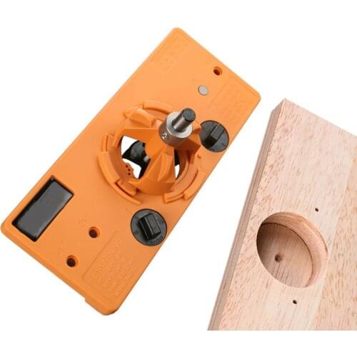 Concealed 35MM Cup Style Hinge Jig Boring Hole Drill Guide + Forstner Bit Wood Cutter Carpenter Woodworking DIY Tools