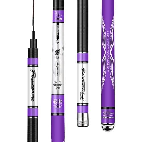 New Taiwan fishing rod 3.6/3.9/4.5/4.8/5.4/5.7/6.3/7.2 meters high carbon super hard ultra light 37-28 tune hand fishing rod