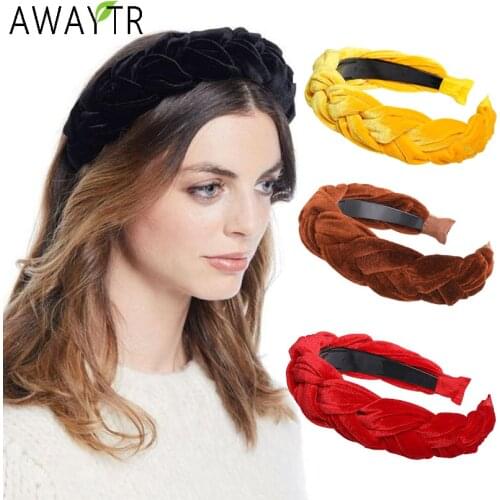 Hair Accessories Wide Shiny Weaving Hairbands Braided Headband Hair Hoop Fashion Hair Bands Bezel Headdress Wide Side Turban