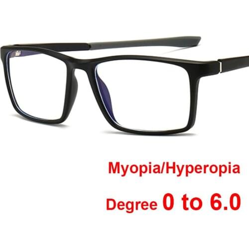 Office Work Magnifying Glasses For Men Computer Light Filter Eyeglasses Anti Blue Light Square Mens Reading Glasses Clear Lens