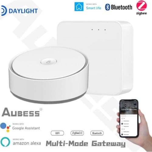 2021 Tuya Multi-mode Gateway Zigbee Wifi Bluetooth-Compatible Mesh Hub Tuya/smart life APP Remote Control For Alexa Google Home