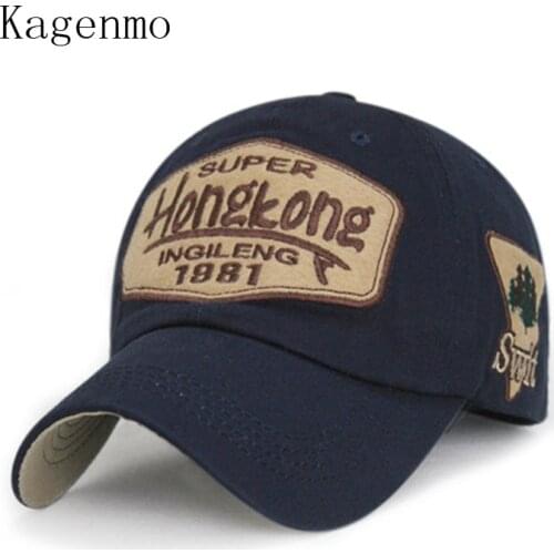 Kagenmo Washed cotton SUPER HONGKONG INGILENG 1981 sun summer baseball cap female male hat 5color 1pcs brand new arrive