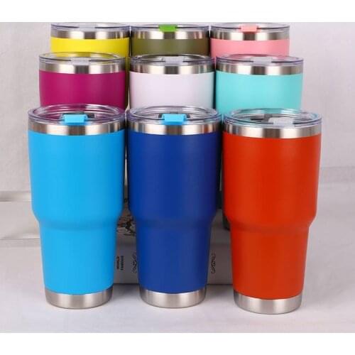 25pcs/lot 30oz Thermos Mugs water tumblers coffee travel cups 18/8 stainless steel double wall insulated vacuum glass