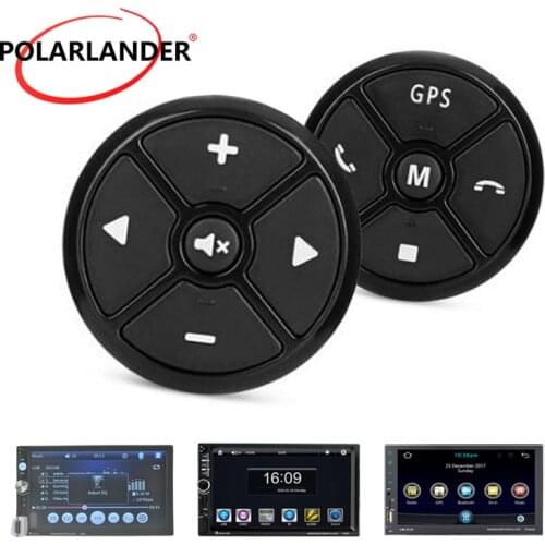 Universal Car Steering Wheel Control Key Radio Remote Control Music Wireless DVD For Stereo Player GPS Navigation Buttons Black