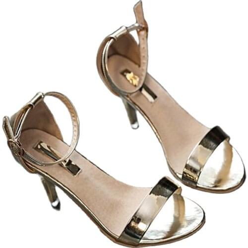 2021 Fashion Women Sandals High Heels Women Summer Shoes thin Heels Ladies dress wedding open toe bling gold silver pumps