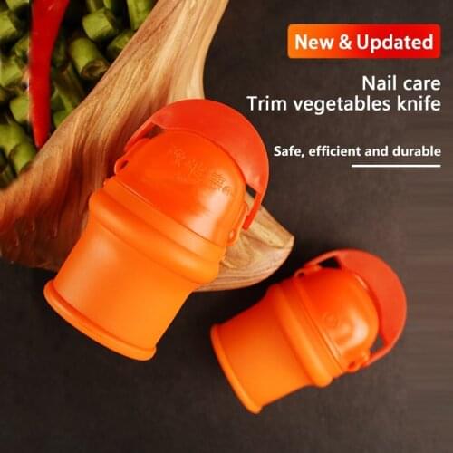 1Pair Gardening Silicone Thumb Knife Farm Vegetable Fruit Grape Picker Gears Cutting Vegetable Harvesting Knife Garden Tools