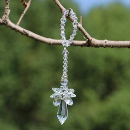 1PCS Clear Chakra Crystal Guardian Angel Suncatcher Rainbow Maker Collection Hanging Sun Catchers Home Wedding Decoration
