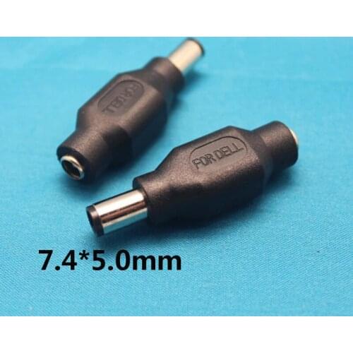 10pcs 7.4*5.0mm Conversion Head DC Jack Adapter 5.5*2.1mm Turn to 7.4x5.0mm Connector Plug 5521 Female to 7.4mm With Needle