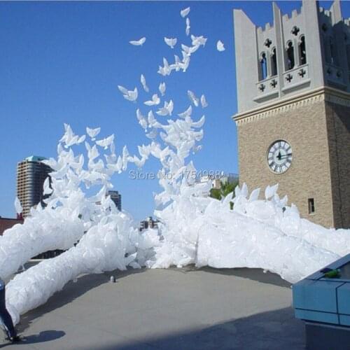 100pcs/lot) Helium dove Wedding balloon Eco Flying White Dove Balloon for birthday wedding Decoration Party supplies peace dove
