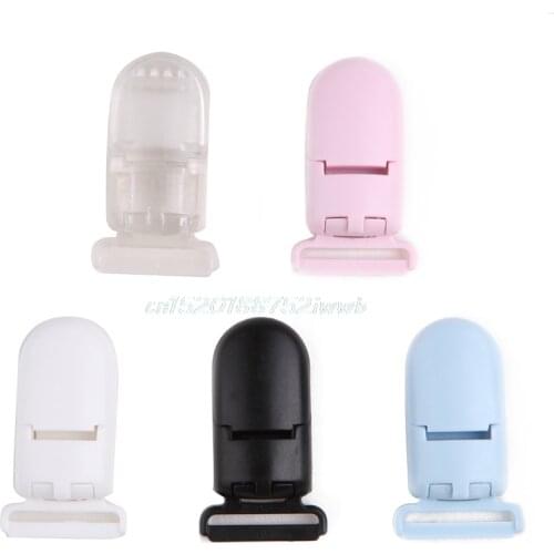 5pcs Baby Boy Girl Pacifier Ribbon Dummy Clips Soother Holder Plastic #T026