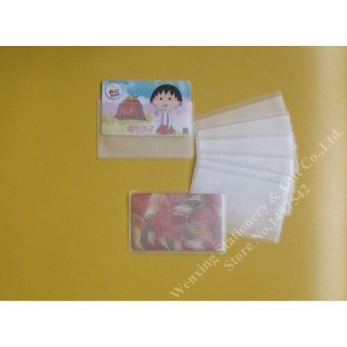 Free shipping 10pcs business card holder soft plastic cards holder horizontal waterproof card case ,OEM welcome