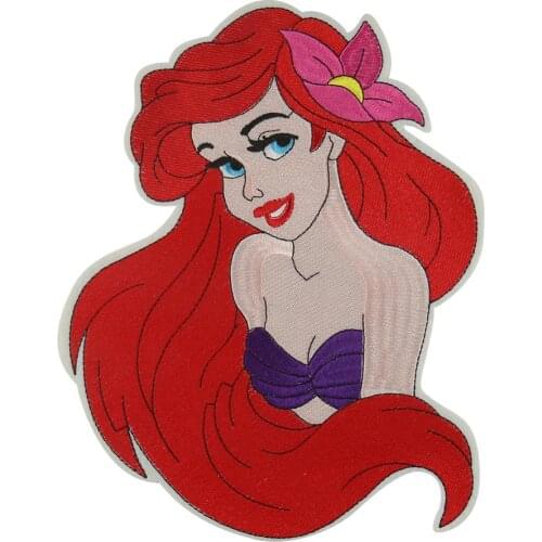 Large Beautiful Mermaids Cartoon Sticker Animal Embroidery Cloth Paste Clothing Patch DIY Accessory Stick on Patches
