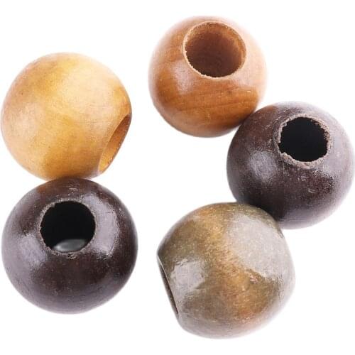 Natural Big hole loose wood bead 26mm Decorative charm for DIY Making Necklace Bracelet Jewelry Accessories Jewelry Fingings