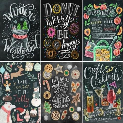 EverShine Diamond Embroidery Christmas Picture Rhinestones 5D DIY Diamond Painting Landscape Cross Stitch Text Bead Embroidery