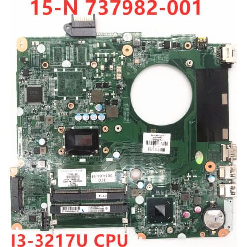 High quality For 15-N 15T-N Laptop motherboard 737982-501 With SR0N9 I3-3217U CPU DA0U81MB6C0 HM76 100% full Tested