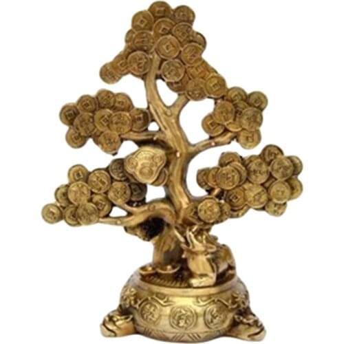 The Copper Money Tree Feng Shui Ornaments Shaking Qian Shu Coins Money Tree Tree Decorations Home Furnishing Business Gifts