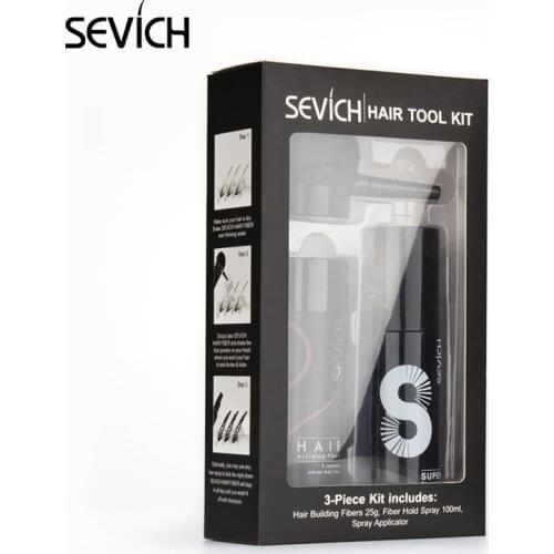 SEVICH 3pcs/Kit Hair Styling Tools 25g Hair Treatment Keratin Powders With Nozzle Strong Holding Liqud Spray Unisex