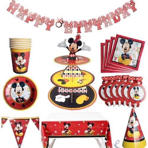 Birthday party decoration set mickey mouse party supplies birthday party decorations kids birthday candy bar party decorations