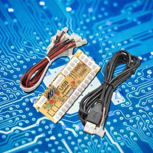 USB Encoder Joystick Arcade Circuit Board Zero Delay USB PC To Joystick Board Kit For Digital Analog Modes Game Equipment