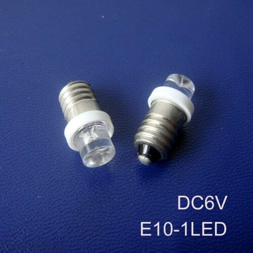 High quality 6V E10 led signal lights,E10 6.3v led Pilot lamps LED E10 Indicator Light,led bulb E10 6.3V free shipping 20pcs/lot