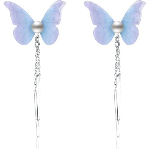 ZEMIOR Romantic Butterfly 925 Sterling Silver Drop Earrings For Women Minimalist Animal Earring Wedding Fine Jewelry New Arrival