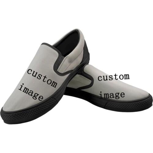 Twoheartsgirl Customized Your Image Canvas Shoes High Quality Women Sneakers Casual Ladies Loafers Rubber Sole Slip-on Shoes