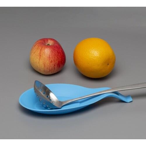 1pcs Spatula Tool Spoon Mat Kitchen Gadget Dish Holder Silicone Pad Insulation Placemat Heat Resistant Spoon Random