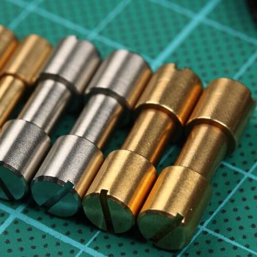 10pcs lot Corby Bolts Fastener Stainless Steel&Brass Tactics lock Rivet Knife DIY tools handle fastener