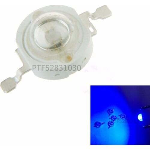 100pcs 1W/3W 45mil Chip Royal Blue 445nm~450nm LED bead diodes plant grow light lamp parts