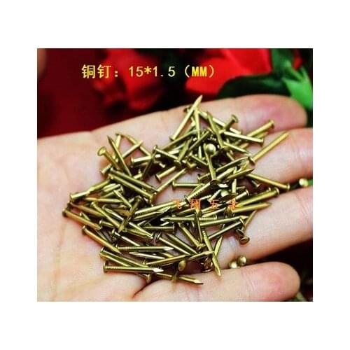 15MM*1.5 thick brass nail nails fixed copper nail for furniture jewelry box accessories