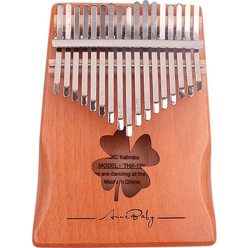 17 Key Kalimba Thumb Piano Finger Sanza Mbira High-Quality Mahogany Wood Body Keyboard Musical Instrument for Kids Beginner Gift