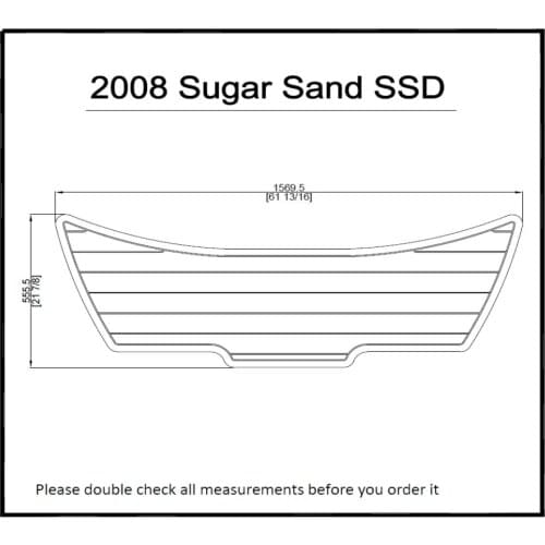 2008 Sugar Sand SSD Swim Platform Pad Boat EVA Teak Decking 1/4" 6mm