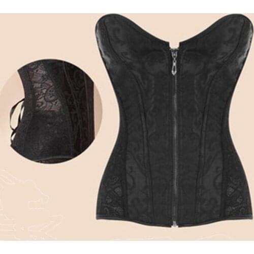 2021 Gaine Amincissante Femme Leather Corsetto Steampunk Womens Plus Size Corsets Black Corset Lingerie Plus Size Chest Binder