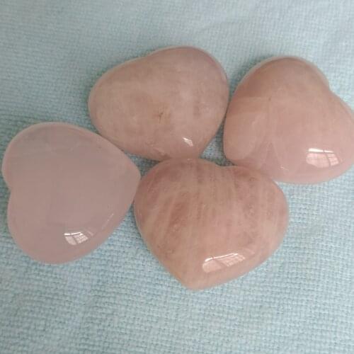 1pc Natural Pink Rose Quartzs Crystal Heart Chakra Healing Reiki Natural Stone Beads For Jewelry Making DIY Gift