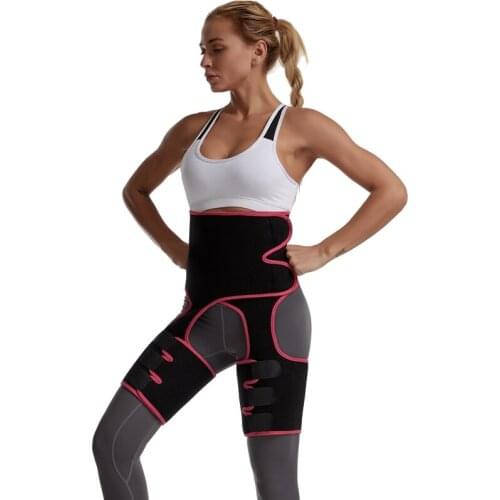 3 in 1Women High Waist Neoprene Sweat Slim Thigh Trimmer Butt Lifter shapewear Leg Shapers Arm Trimmer Fat Burning Compress Belt