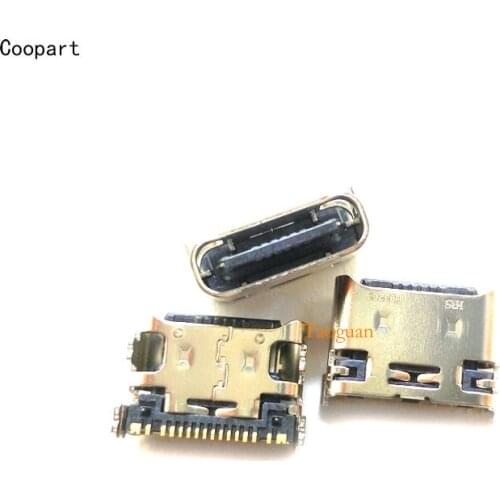 5pcs/lot Coopart New USB Charging Port Dock Connector for Samsung A80 A8050 A805F A90 A905F high quality