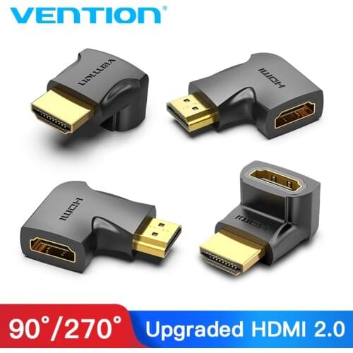 Vention HDMI Adapter 270 90 Degree Right Angle Male to Female Cable Converter 4K HDMI Extender for PS4 PS5 HDTV HDMI Connector