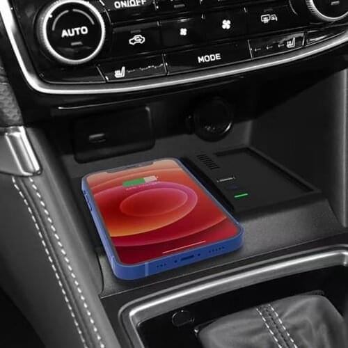 10W QI car wireless charger for Subaru forester 2019 2020 2021 mobile phone charger charging plate charging holder accessories