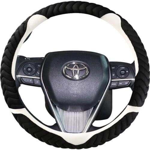 Car Steering-wheels Cover 37 38cm 15" for toyota camry corolla axio altis rav4 4Runner C-HR Fortuner Harrier Highlander Kluger