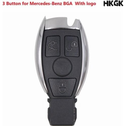 3 Button Remote Car Key Shell Case 2000+ NEC BGA with blade for Mercedes-Benz BGA W203 W210 W211 AMG W204 C E S CLS CLK CLA SLK