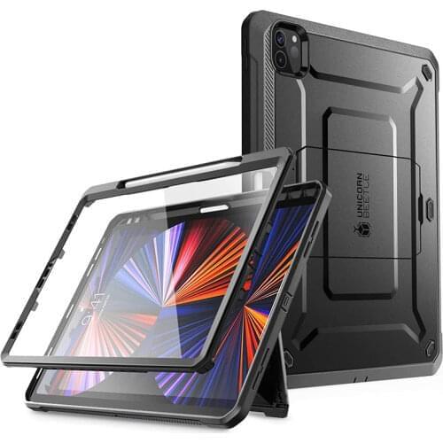For iPad Pro 12.9 Case (2021) SUPCASE UB Pro Support Apple Pencil Charging with Built-in Screen Protector Full-Body Rugged Cover